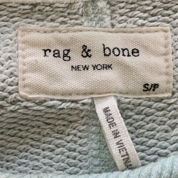 Rag & Bone Blue Frankie Side Zip Sweatshirt - Picture 6 of 6